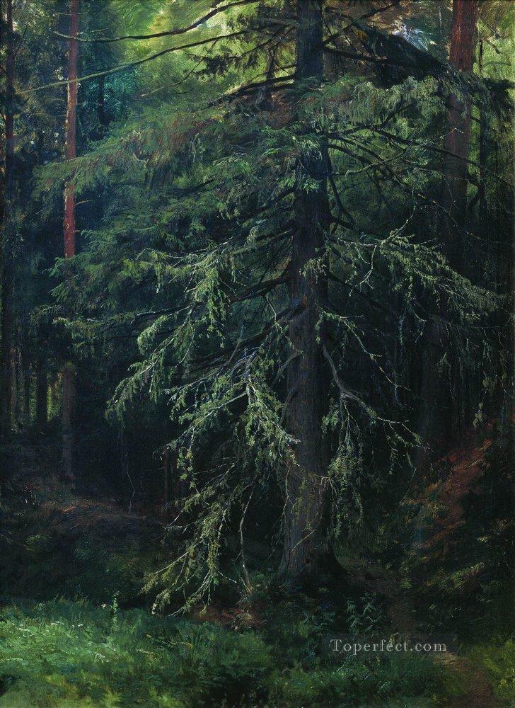 モミ 1 古典的な風景 Ivan Ivanovich の木油絵